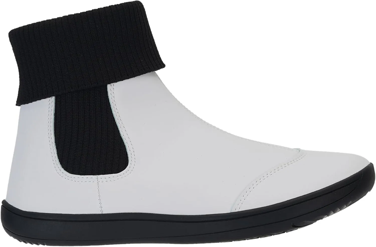 WHITIN Women's Wide Barefoot Ankle Boots | Minimalist Chelsea Styles | Zero Drop | Stacked Sock-like Cuffs