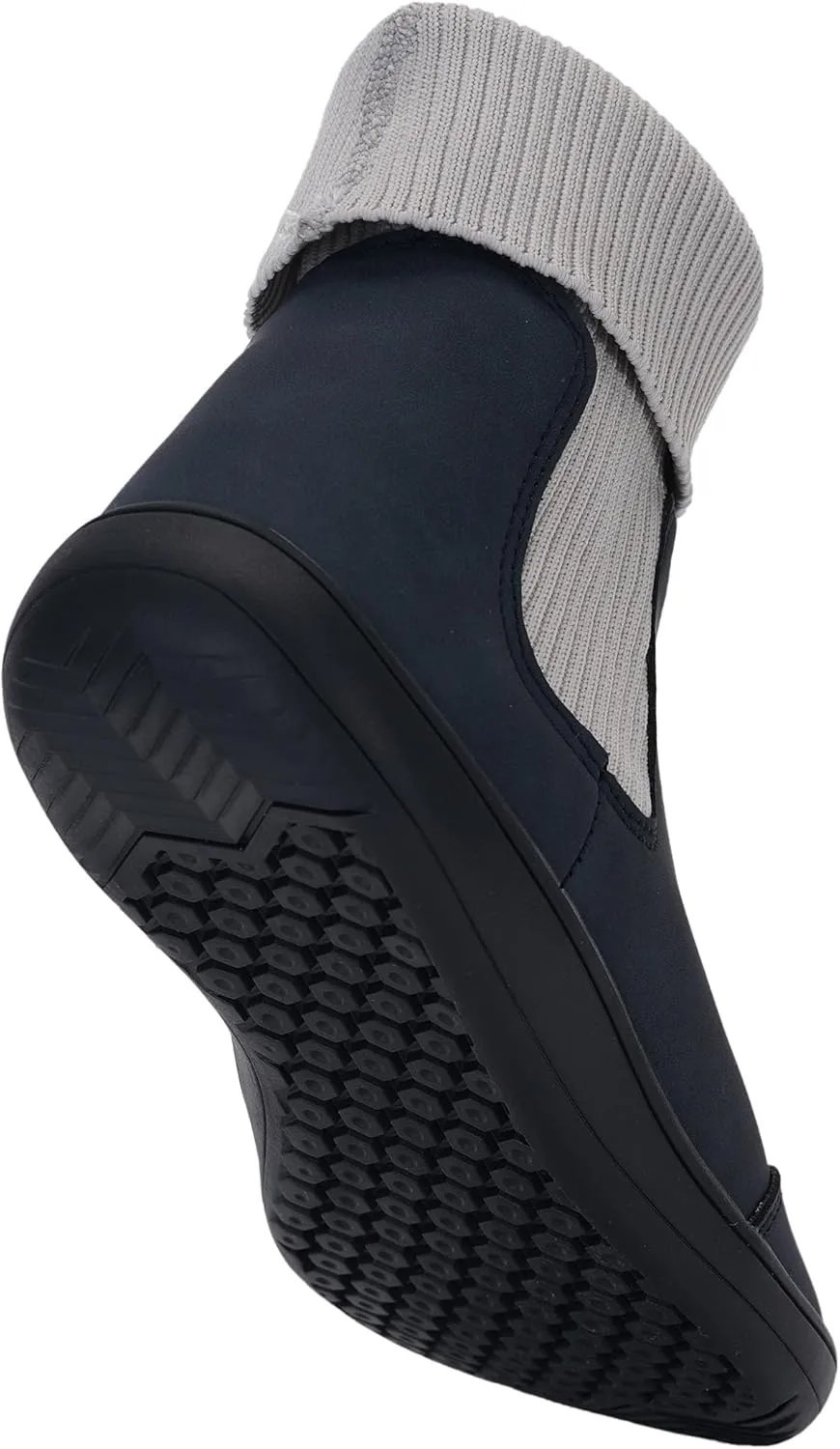 WHITIN Women's Wide Barefoot Ankle Boots | Minimalist Chelsea Styles | Zero Drop | Stacked Sock-like Cuffs
