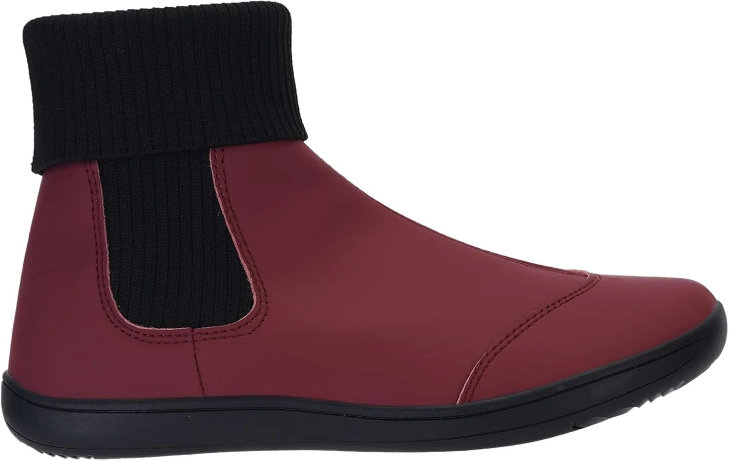 WHITIN Women's Wide Barefoot Ankle Boots | Minimalist Chelsea Styles | Zero Drop | Stacked Sock-like Cuffs