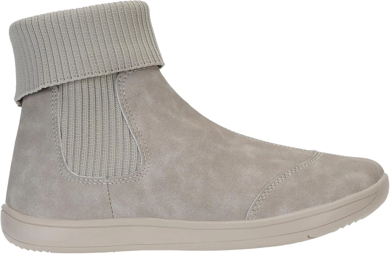 WHITIN Women's Wide Barefoot Ankle Boots | Minimalist Chelsea Styles | Zero Drop | Stacked Sock-like Cuffs