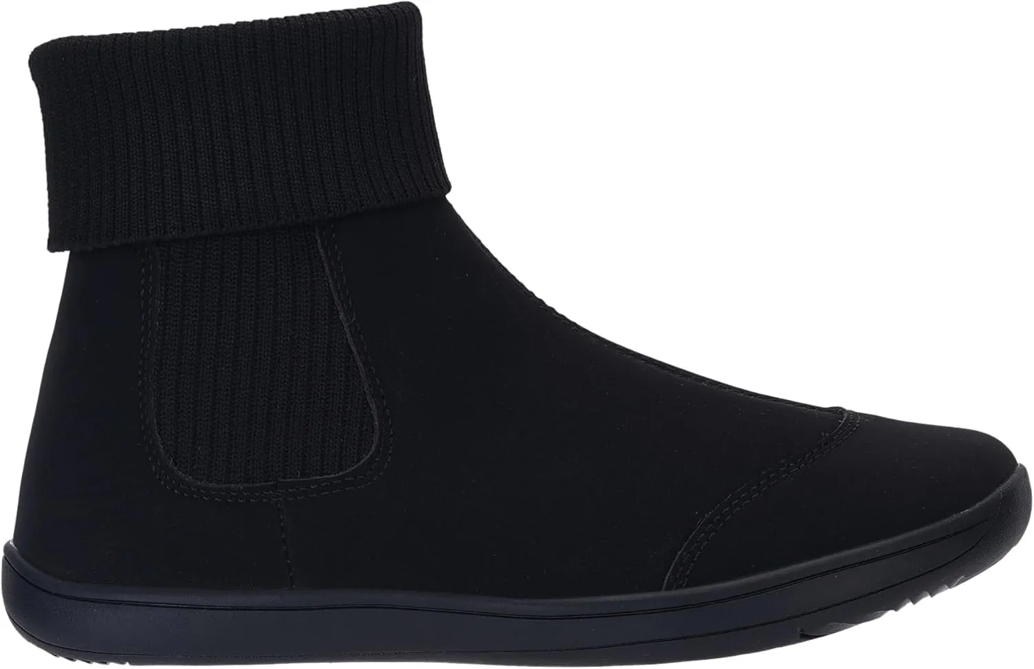 WHITIN Women's Wide Barefoot Ankle Boots | Minimalist Chelsea Styles | Zero Drop | Stacked Sock-like Cuffs