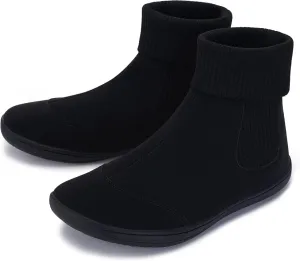 WHITIN Women's Wide Barefoot Ankle Boots | Minimalist Chelsea Styles | Zero Drop | Stacked Sock-like Cuffs