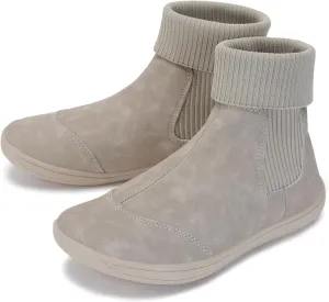 WHITIN Women's Wide Barefoot Ankle Boots | Minimalist Chelsea Styles | Zero Drop | Stacked Sock-like Cuffs