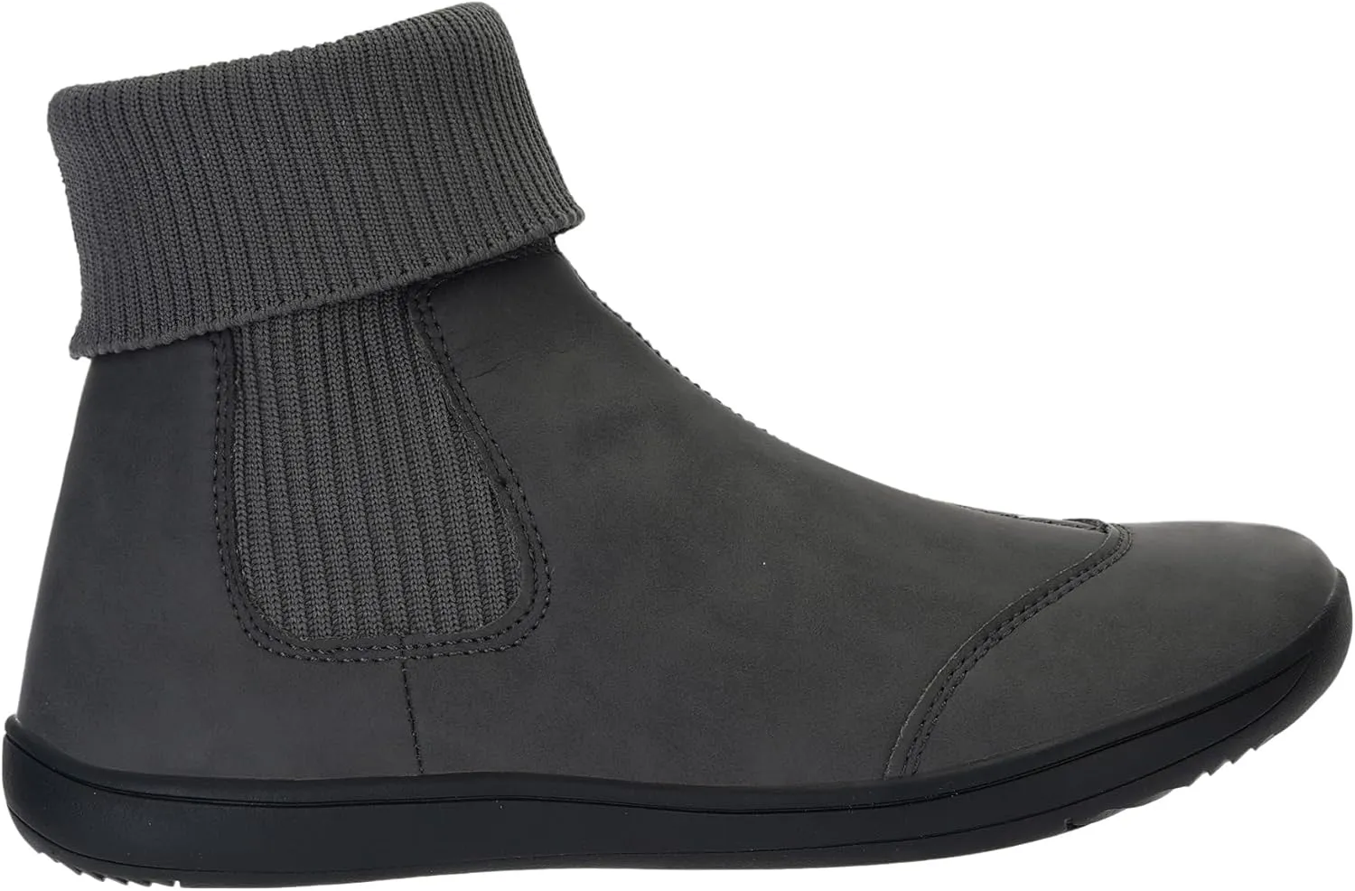 WHITIN Women's Wide Barefoot Ankle Boots | Minimalist Chelsea Styles | Zero Drop | Stacked Sock-like Cuffs