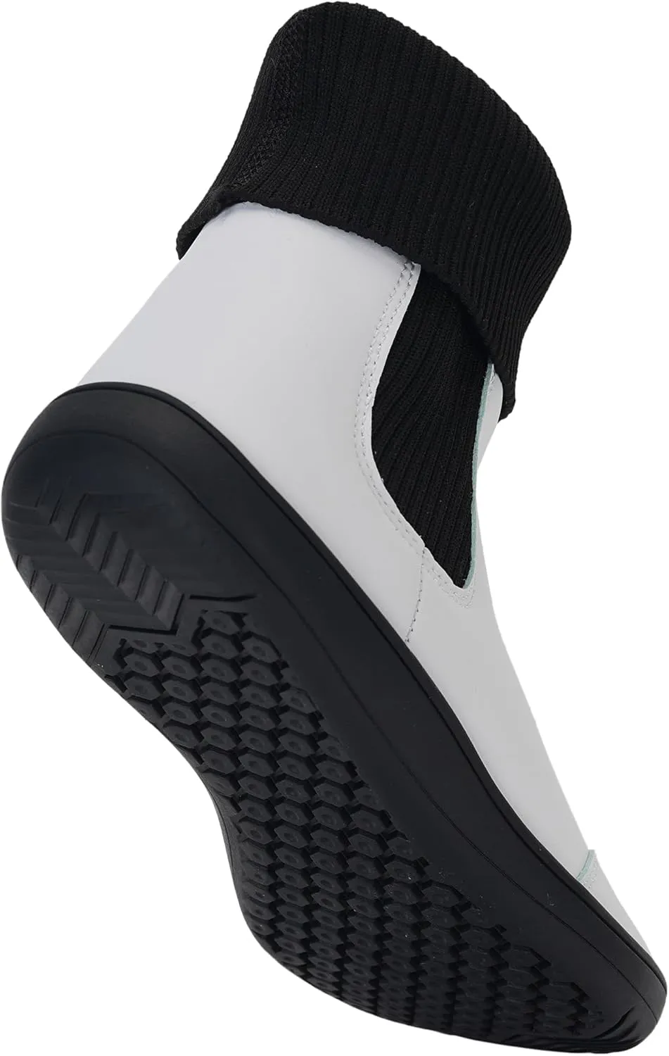 WHITIN Women's Wide Barefoot Ankle Boots | Minimalist Chelsea Styles | Zero Drop | Stacked Sock-like Cuffs