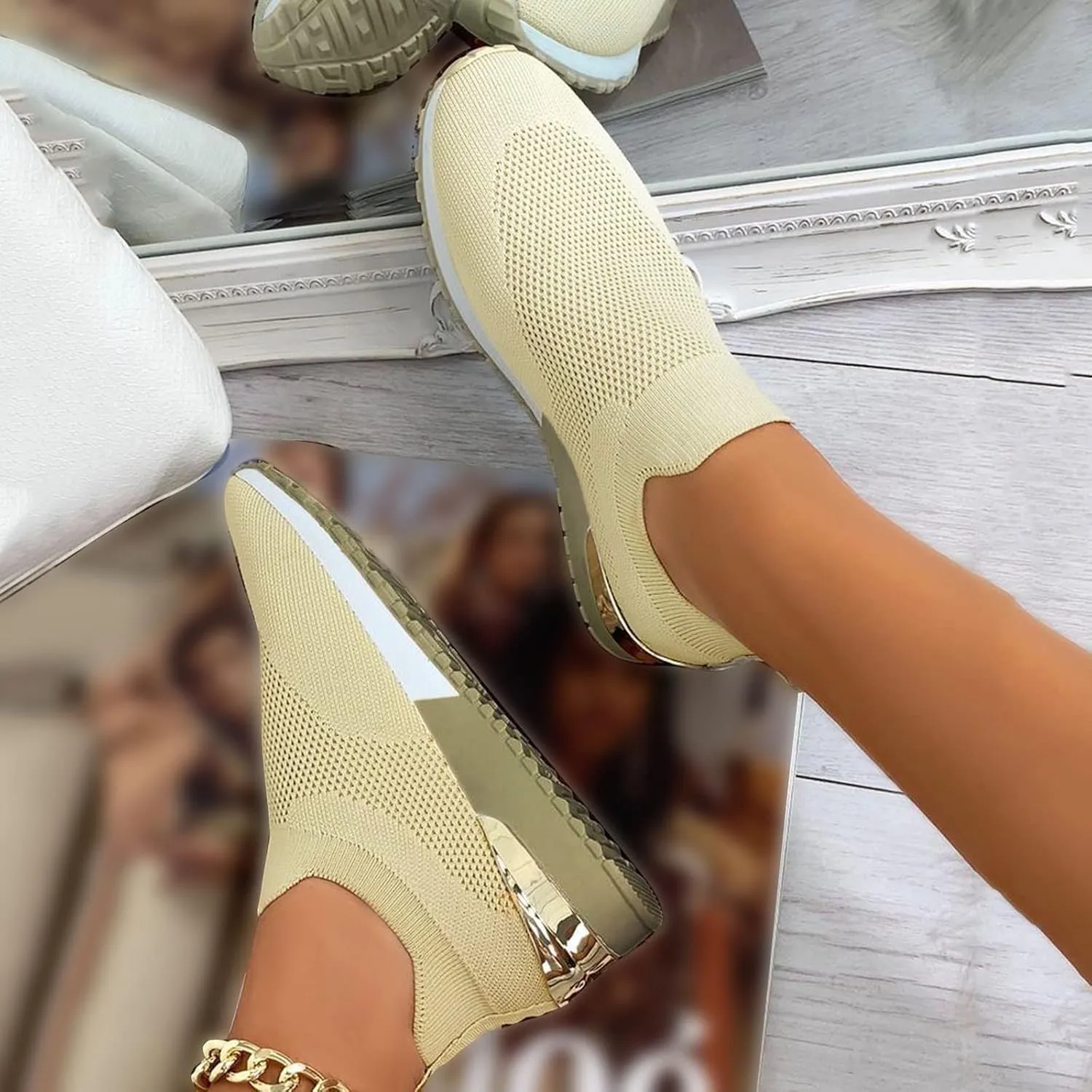 Wide Toe Box Casual Sneakers Women Walking Shoes Women Arch Support Slip On Gym Shoes for Women Wide Width Slip On Shoes Women Wide Toe Box Zapatos Negros De Tacon Bajo para Mujer