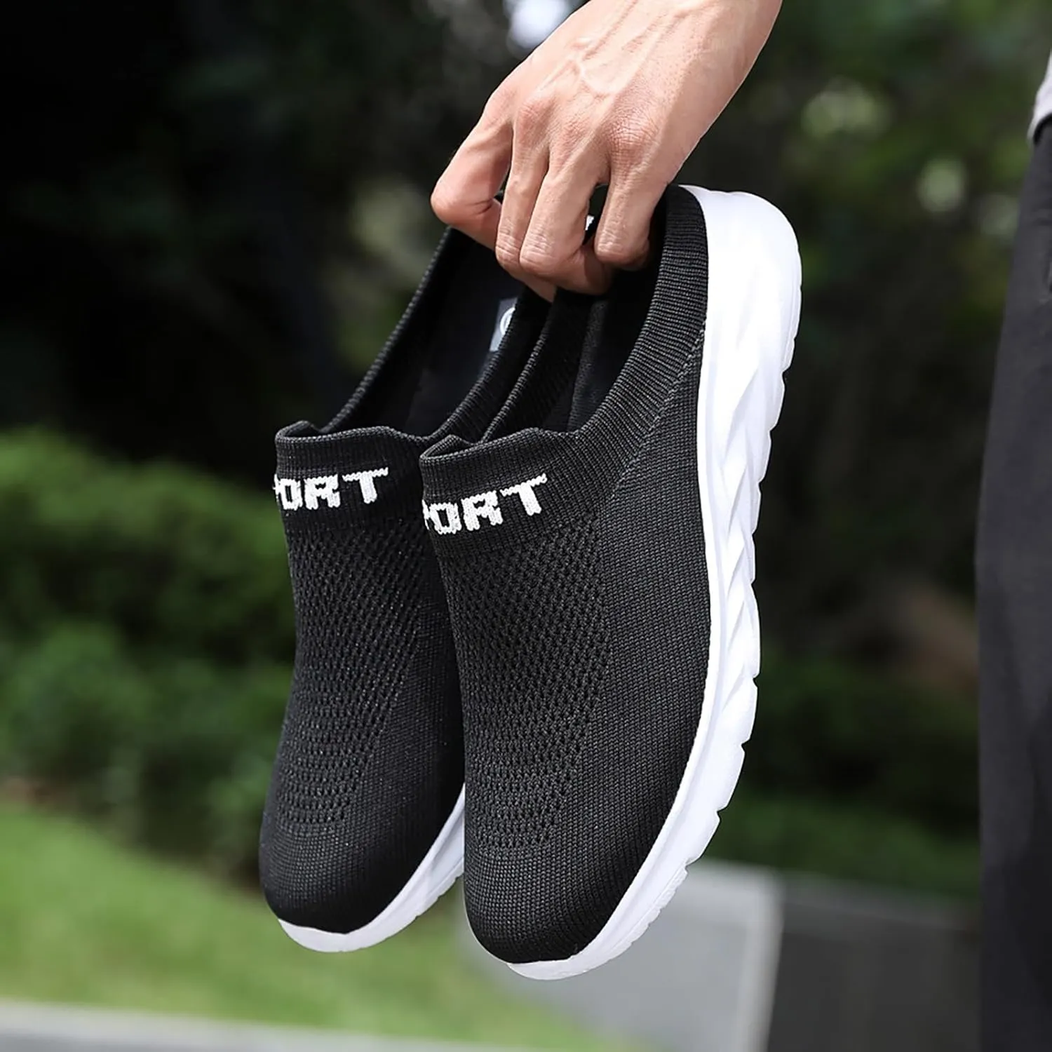 Women's Backless Slip on Mesh Sneakers Shoes Mens Casual Shoes Arch Support Women's Casual Shoes Women Shoes Sneakers White Tennis Shoe Trainers Shoe