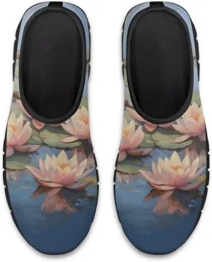 Women’s Canvas Shoes Low Top Fashion Sneakers Slip on Walking Shoe（Black Sole）