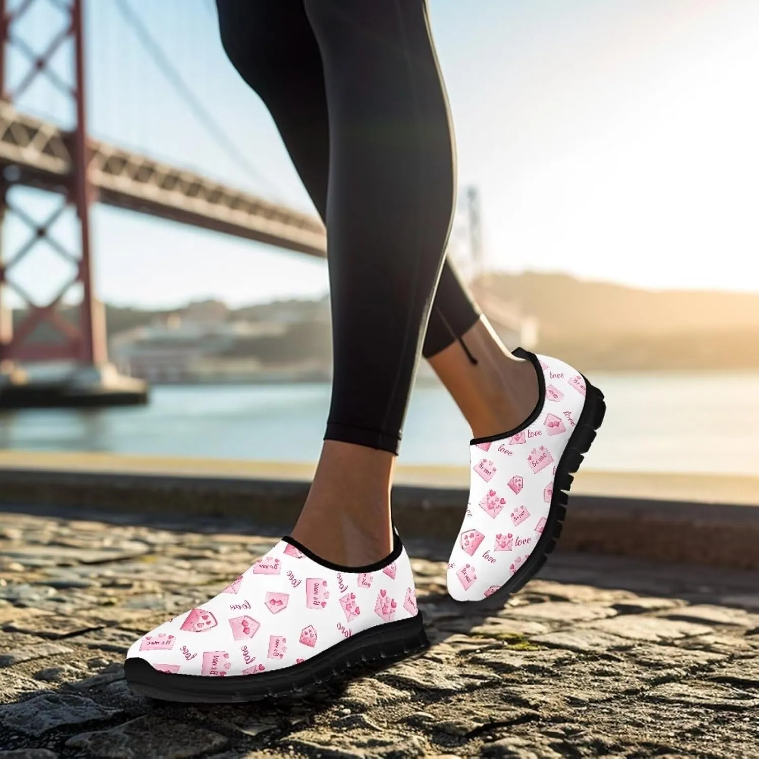 Women’s Canvas Shoes Low Top Fashion Sneakers Slip on Walking Shoe（Black Sole）