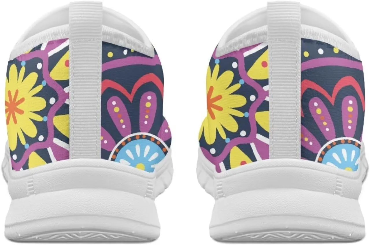 Women’s Canvas Shoes Low Top Fashion Sneakers Slip on Walking Shoe（White Sole）
