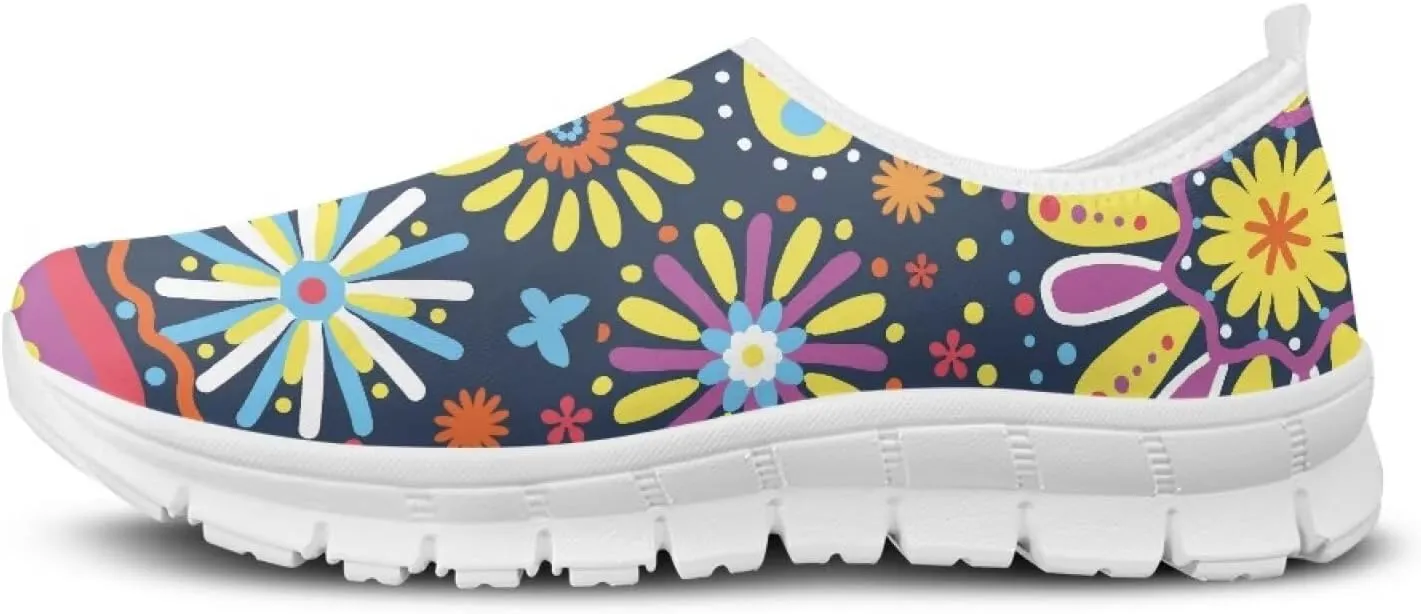 Women’s Canvas Shoes Low Top Fashion Sneakers Slip on Walking Shoe（White Sole）
