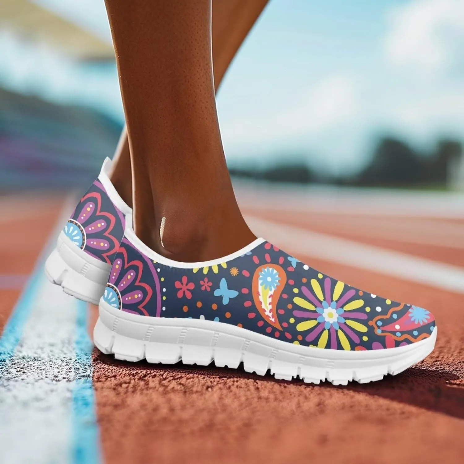 Women’s Canvas Shoes Low Top Fashion Sneakers Slip on Walking Shoe（White Sole）