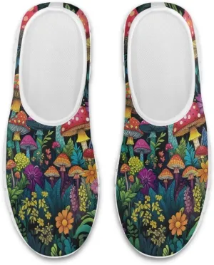 Women’s Canvas Shoes Low Top Fashion Sneakers Slip on Walking Shoe（White Sole）