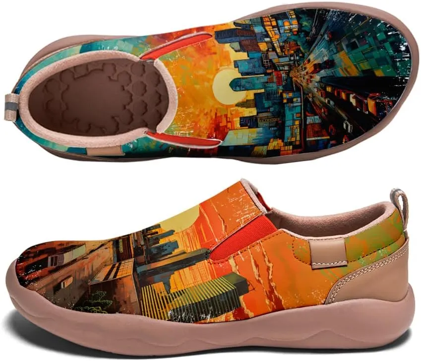 Women's Casual Loafers Lightweight Cozy Slip On Sneakers Art Painted Walking Travel Shoes