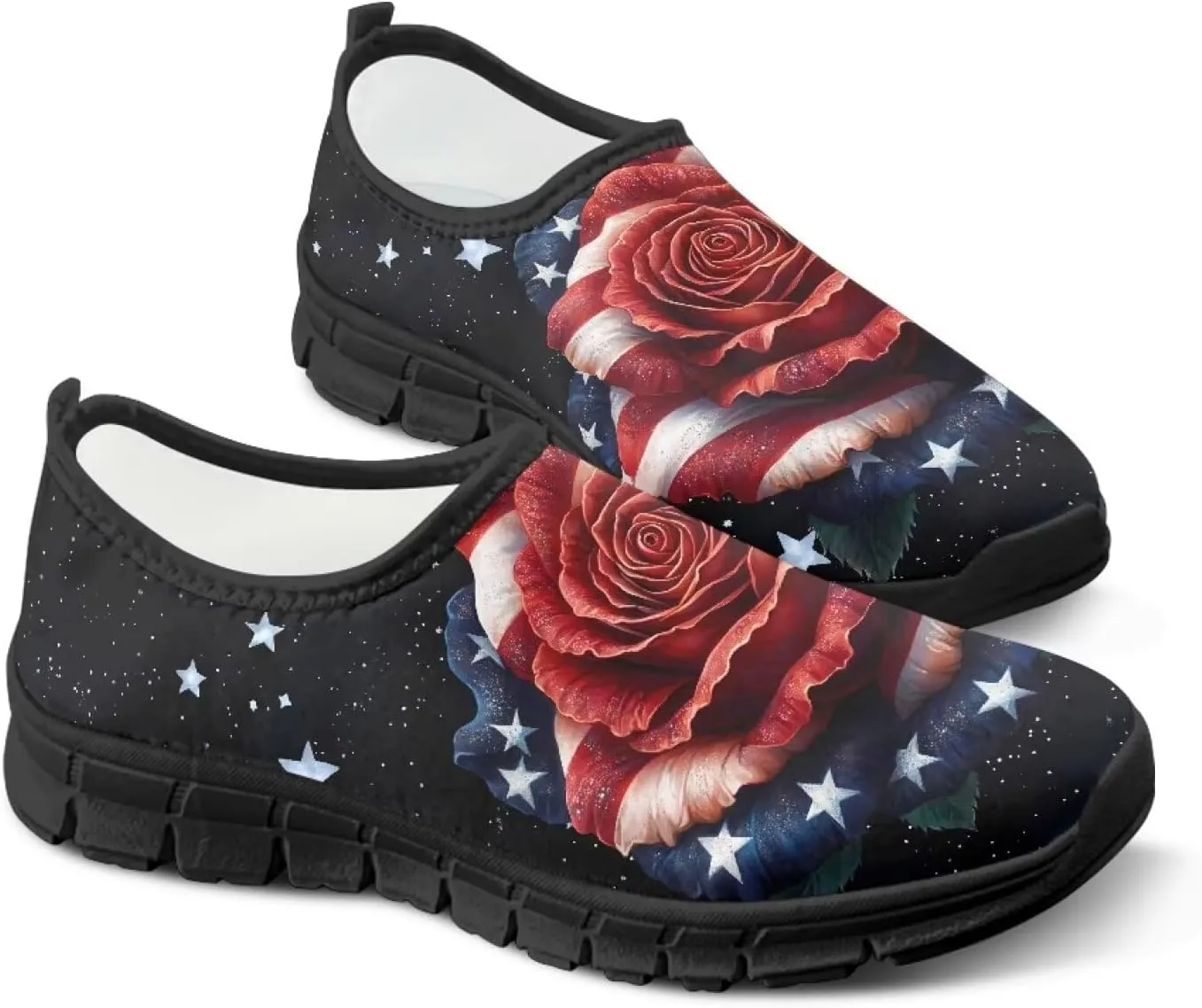 Women’s Casual Shoes Canvas Shoes Low Top Fashion Sneakers Slip on Walking Shoe（Black Sole）