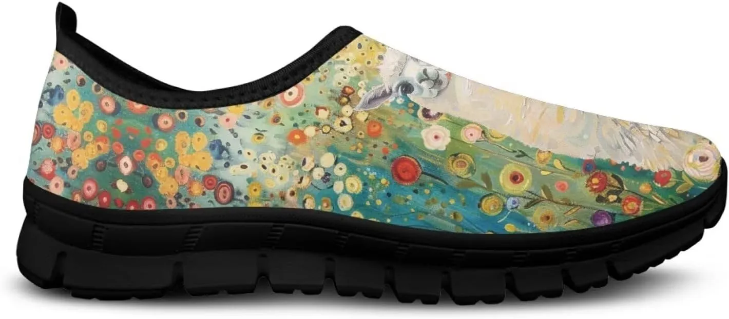 Women’s Casual Shoes Canvas Shoes Low Top Fashion Sneakers Slip on Walking Shoe（Black Sole）
