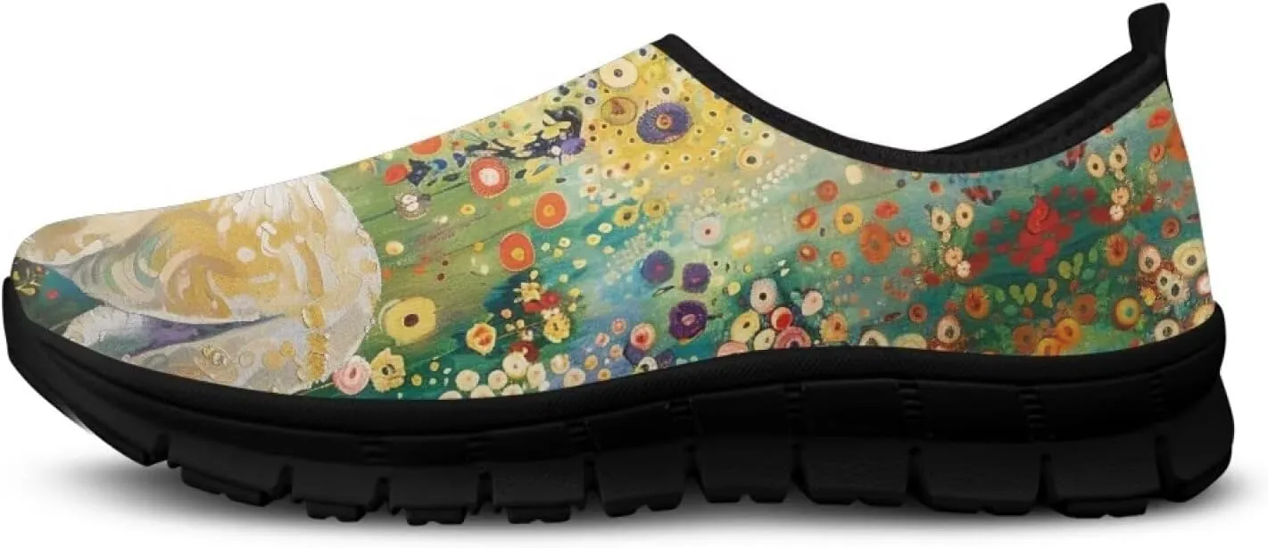 Women’s Casual Shoes Canvas Shoes Low Top Fashion Sneakers Slip on Walking Shoe（Black Sole）