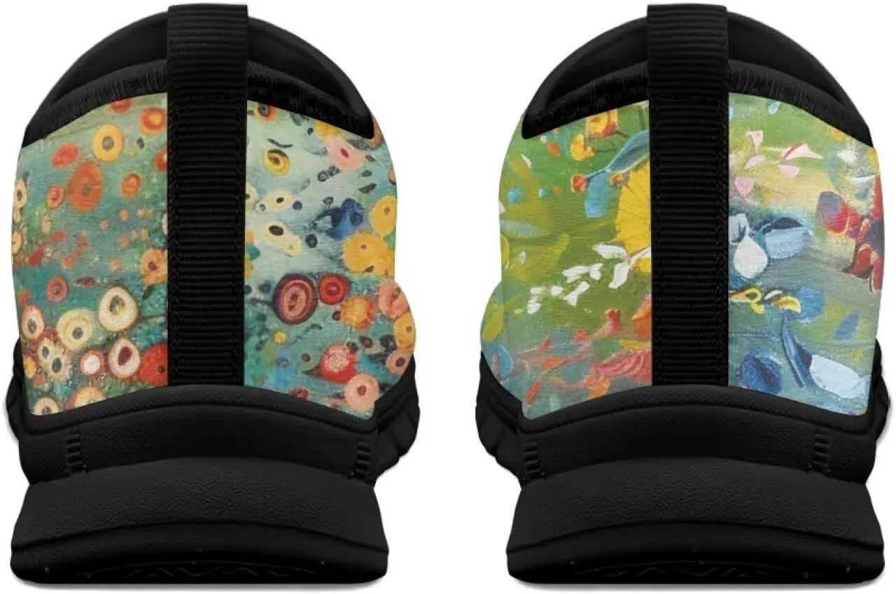 Women’s Casual Shoes Canvas Shoes Low Top Fashion Sneakers Slip on Walking Shoe（Black Sole）