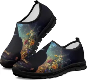 Women’s Casual Shoes Canvas Shoes Low Top Fashion Sneakers Slip on Walking Shoe（Black Sole）