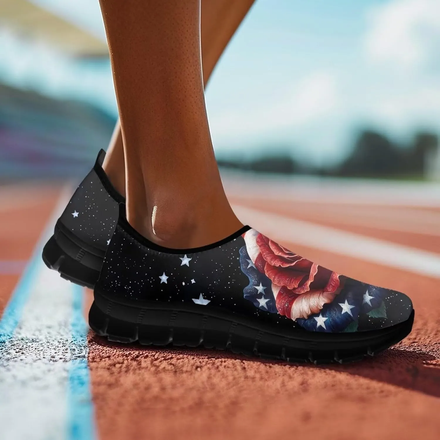 Women’s Casual Shoes Canvas Shoes Low Top Fashion Sneakers Slip on Walking Shoe（Black Sole）