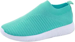 Women's Fashion Sneaker Mesh Slip On Black Non Slip Shoes for Women Comfortable Running Shoes for Women White Loafers Women Womens White Sneaker
