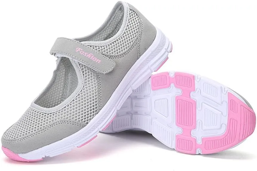 Women's Fashion Sneaker Mesh Slip On Black Non Slip Shoes for Women Comfortable Walking Shoes Women Arch Support Womens Navy Loafers Heeled Sneakers for Women