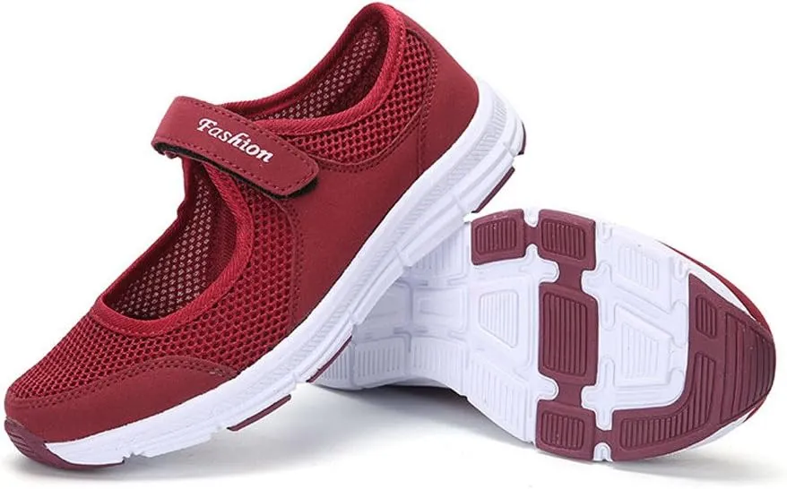 Women's Fashion Sneaker Mesh Slip On Black Non Slip Shoes for Women Comfortable Walking Shoes Women Arch Support Womens Navy Loafers Heeled Sneakers for Women