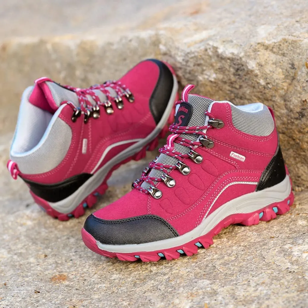 Women's Hiking Shoes Breathable Anti Slip Outdoor Ankle Boots Trekking Sneakers