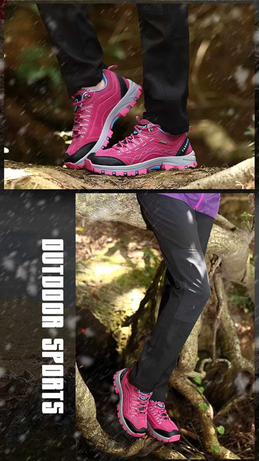 Women's Hiking Shoes Breathable Anti Slip Outdoor Ankle Boots Trekking Sneakers