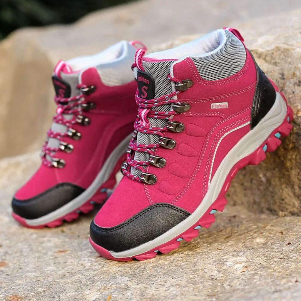 Women's Hiking Shoes Breathable Anti Slip Outdoor Ankle Boots Trekking Sneakers