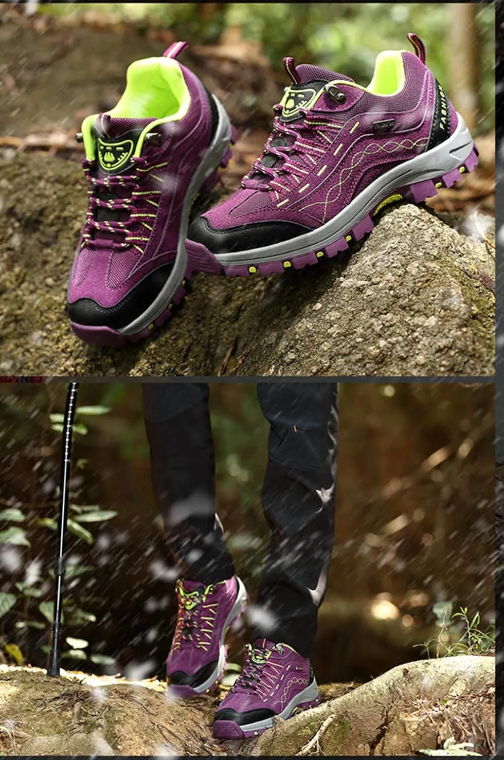 Women's Hiking Shoes Breathable Anti Slip Outdoor Ankle Boots Trekking Sneakers