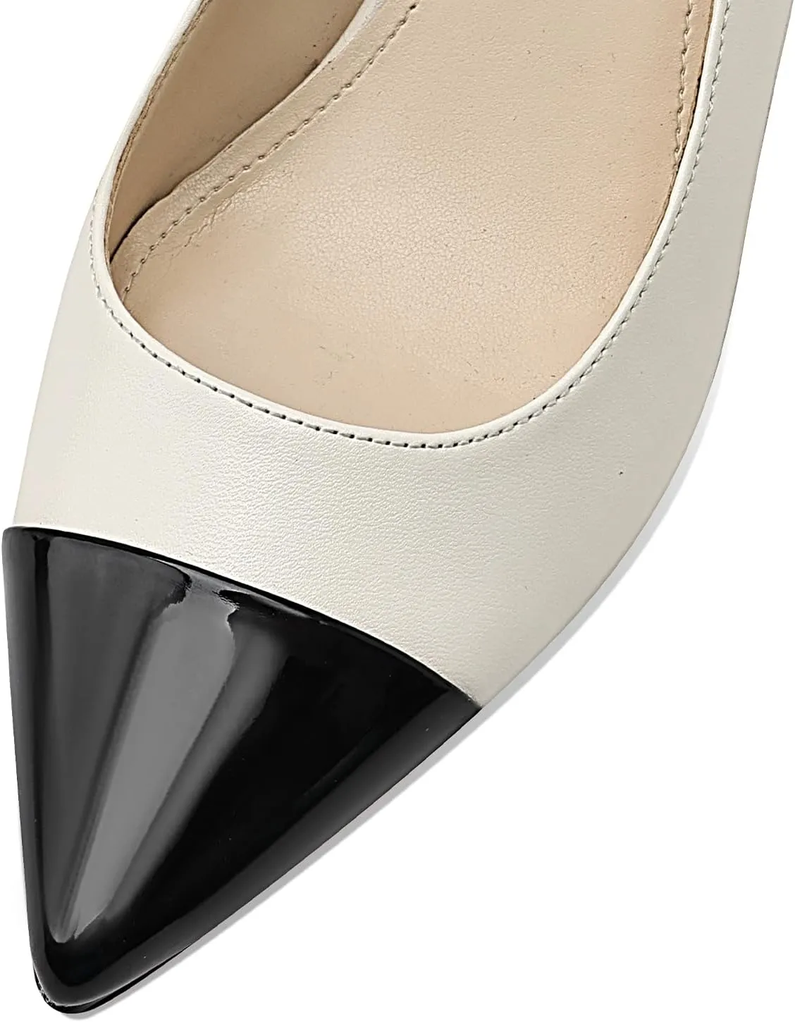 Women's Kitten Heel Slingback Pointed Closed Toe Pumps Dress Shoes for Women Low Stiletto Heels for Women Comfy Dressy Heels