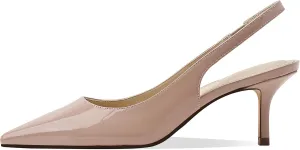 Women's Kitten Heel Slingback Pointed Closed Toe Pumps Dress Shoes for Women Low Stiletto Heels for Women Comfy Dressy Heels
