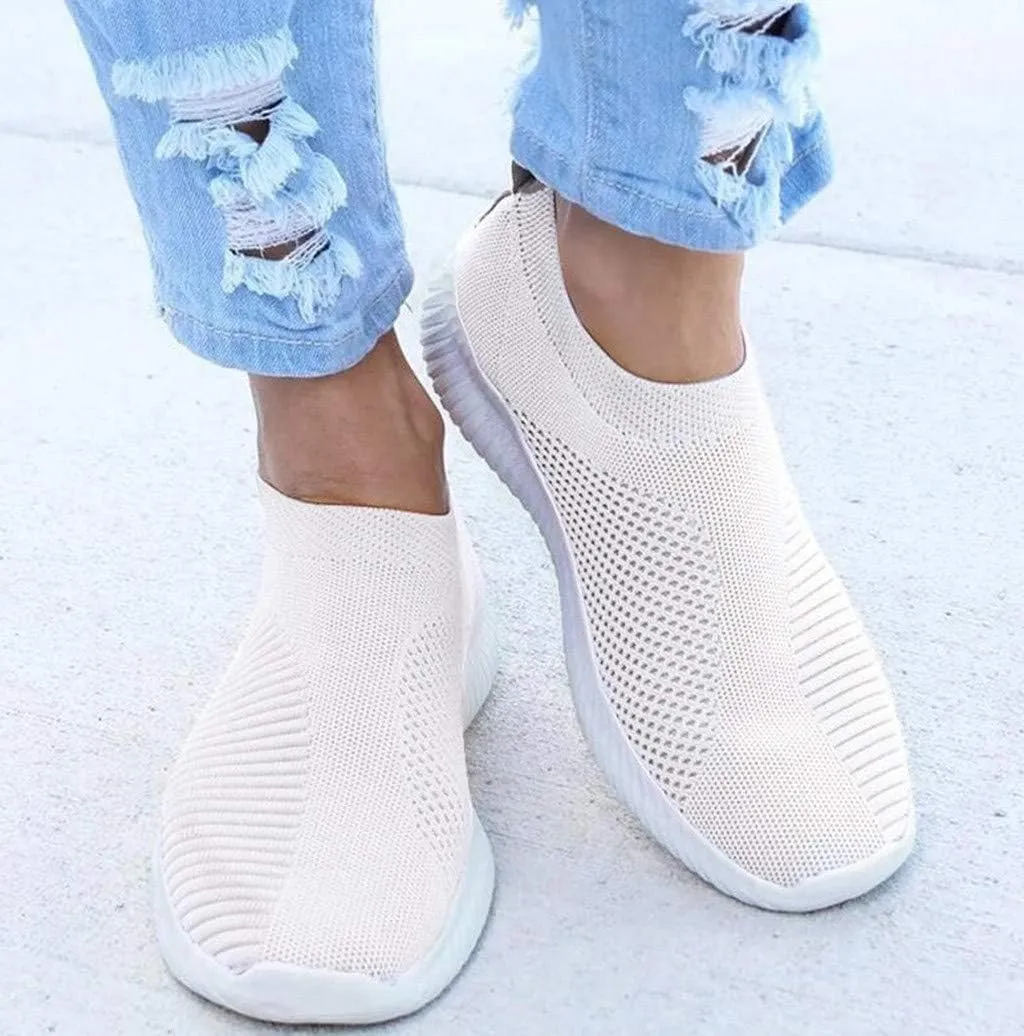 Women's Lightweight Slip On Walking Running Shoes Slip On Shoes Women Sports Casual Shoes for Fall Women's Fashion Sneakers Platform Tennis Shoe Trainers Shoe