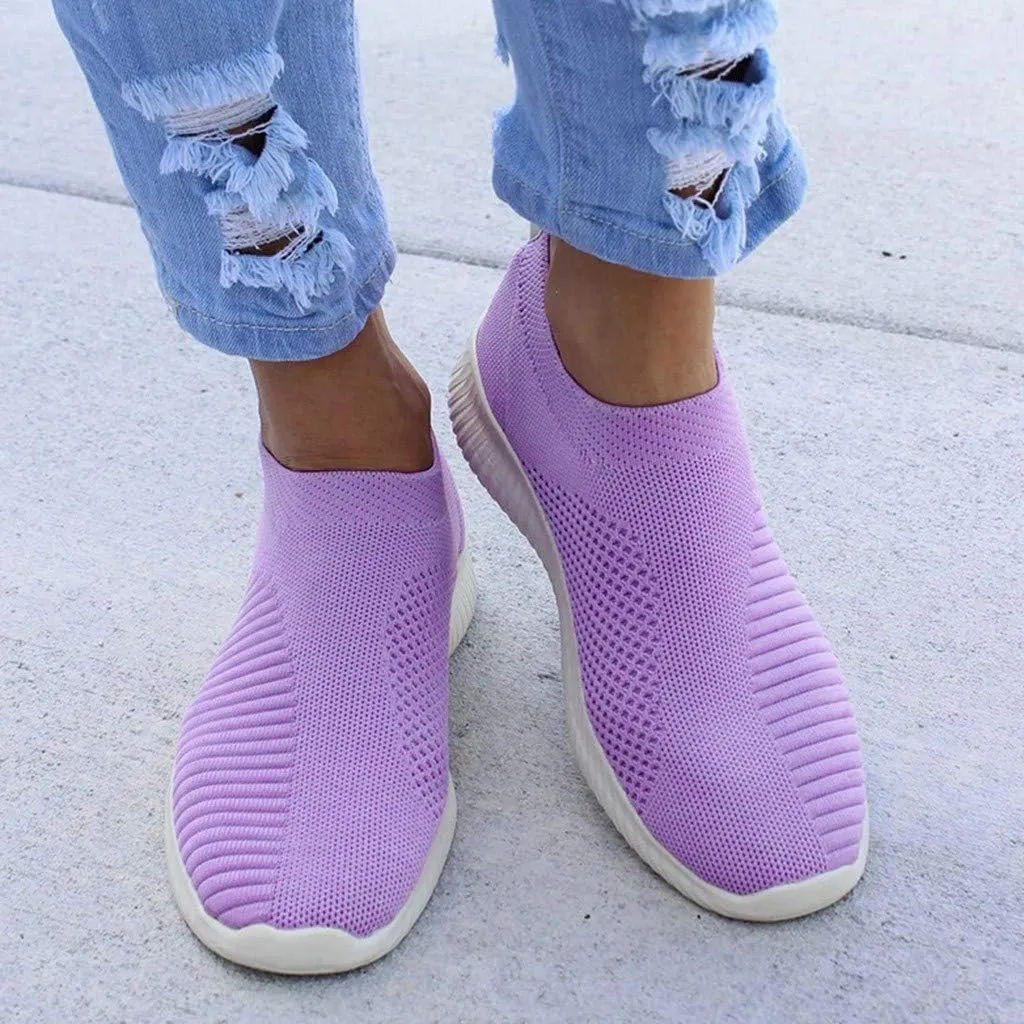 Women's Lightweight Slip On Walking Running Shoes Slip On Shoes Women Sports Casual Shoes for Fall Women's Fashion Sneakers Platform Tennis Shoe Trainers Shoe