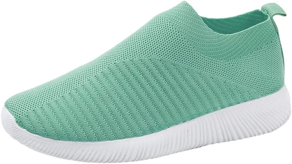 Women's Lightweight Slip On Walking Running Shoes Womens Running Shoes Loafers Casual Black Shoes Wedge Sneakers Slip On Tennis Shoe Trainers Shoe