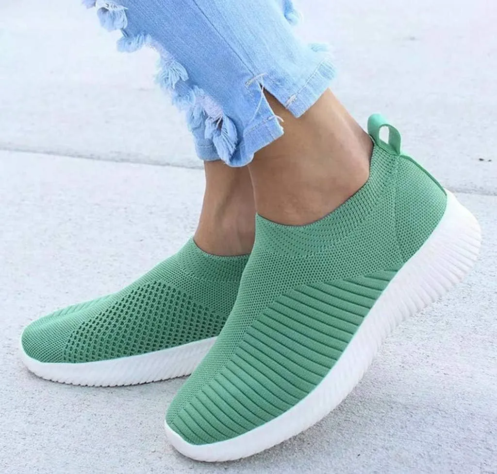 Women's Lightweight Slip On Walking Running Shoes Womens Running Shoes Loafers Casual Black Shoes Wedge Sneakers Slip On Tennis Shoe Trainers Shoe