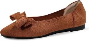 Women's Loafers Comfortable Slip-on Bowknot Walking Dressy Shoes with Arch Support Casual Shoe for Kids