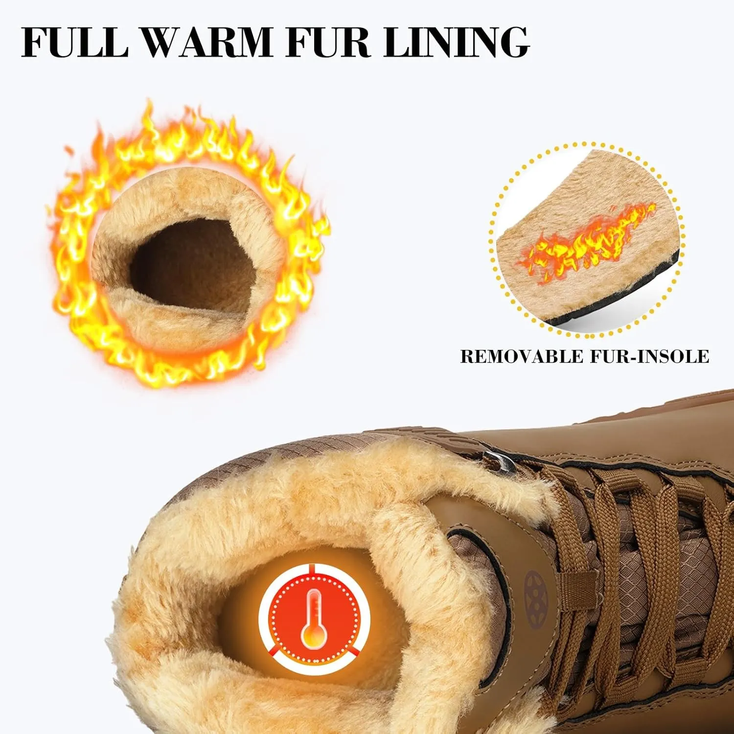 Womens Mens Barefoot Boots Shoes | Waterproof Winter Snow Boots | Warm Ankle Booties with Arch Support | Wide Width Work Hiking Boots | Zero Drop Sole |