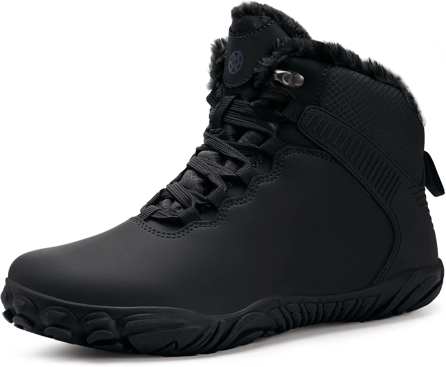 Womens Mens Barefoot Boots Shoes | Waterproof Winter Snow Boots | Warm Ankle Booties with Arch Support | Wide Width Work Hiking Boots | Zero Drop Sole |