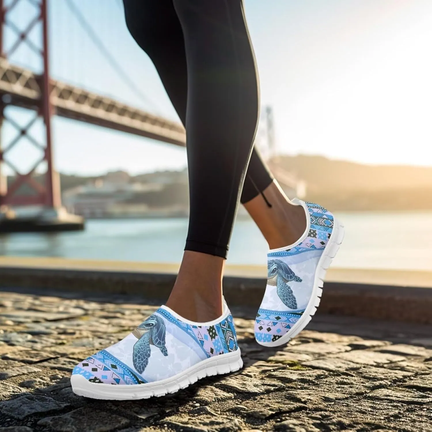 Women’s Outdoor Cycling Canvas Shoes Low Top Fashion Sneakers Slip on Walking Shoe（White Sole）
