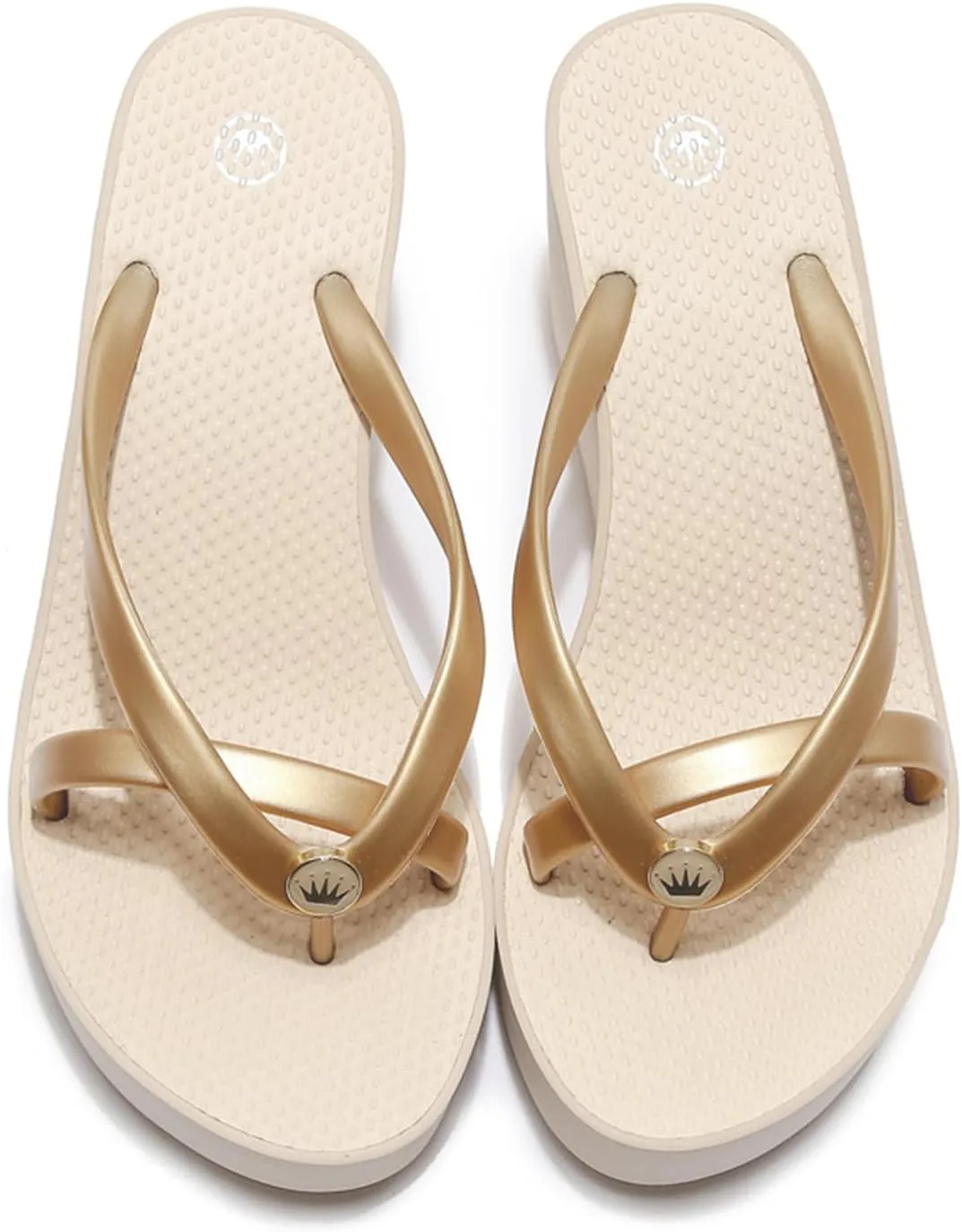 Women’s Platform Flip Flops Thong, Non-slip High Wedge Sandals, Summer Casual Beach Slides