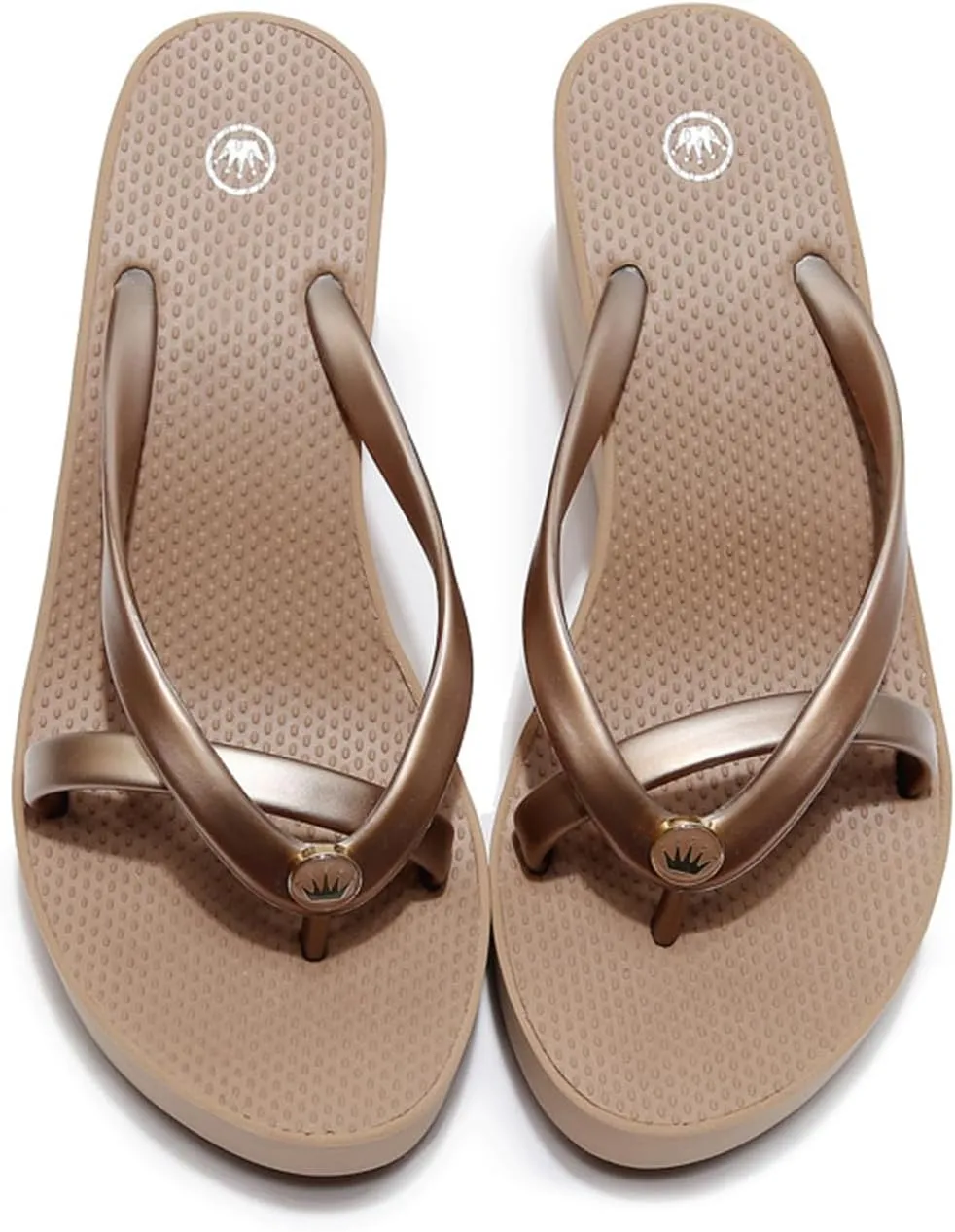 Women’s Platform Flip Flops Thong, Non-slip High Wedge Sandals, Summer Casual Beach Slides