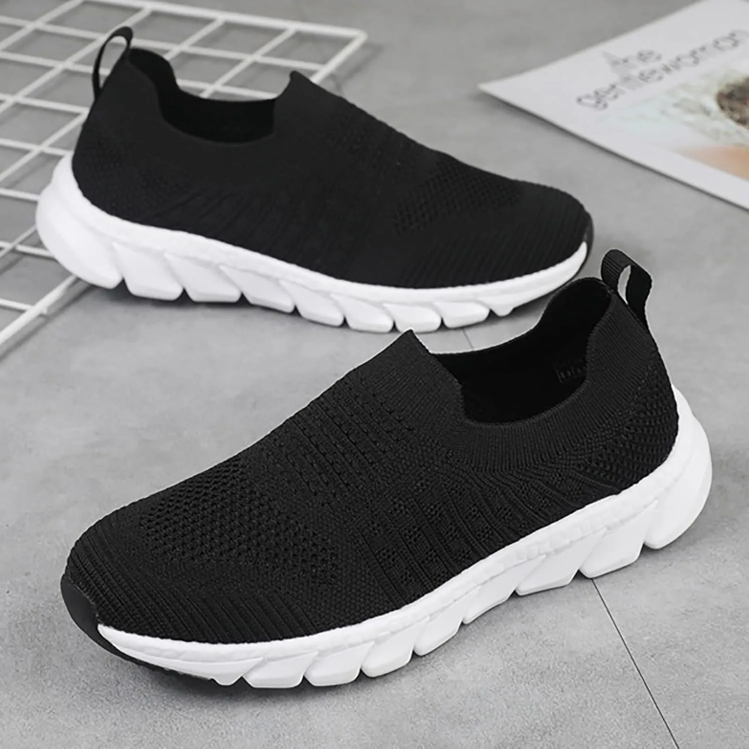 Womens Running Shoes Slip-on Walking Sneakers Womens Running Shoes Wide Width Shoes Dressy Casual Walking Sneakers Tennis Shoe Loafers Casual Slip On