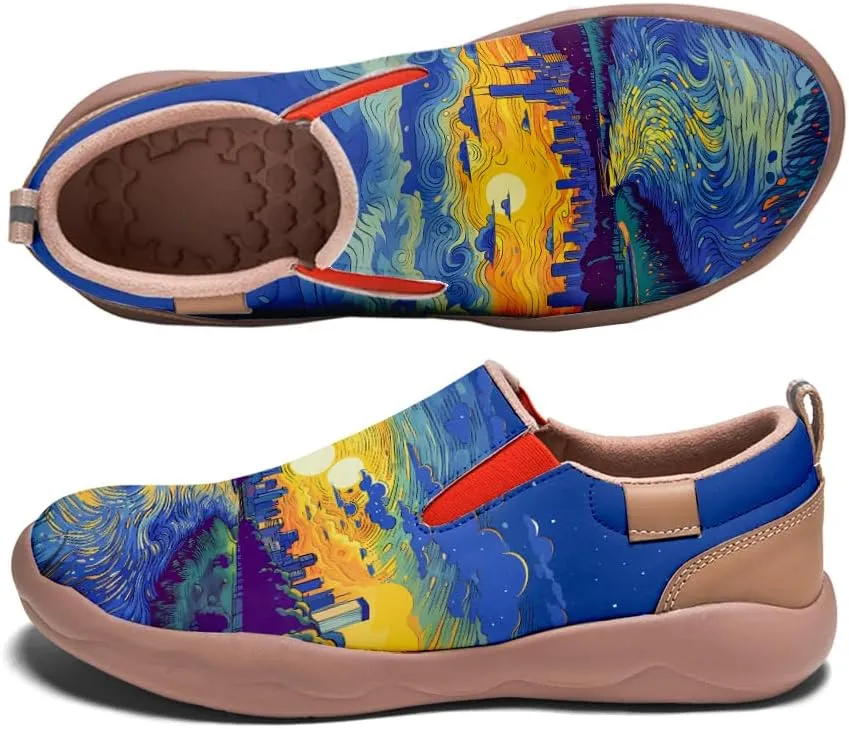 Women's Slip On Casual Loafers Lightweight Comfort Shoes Art Painted Travel Walking Sneakers