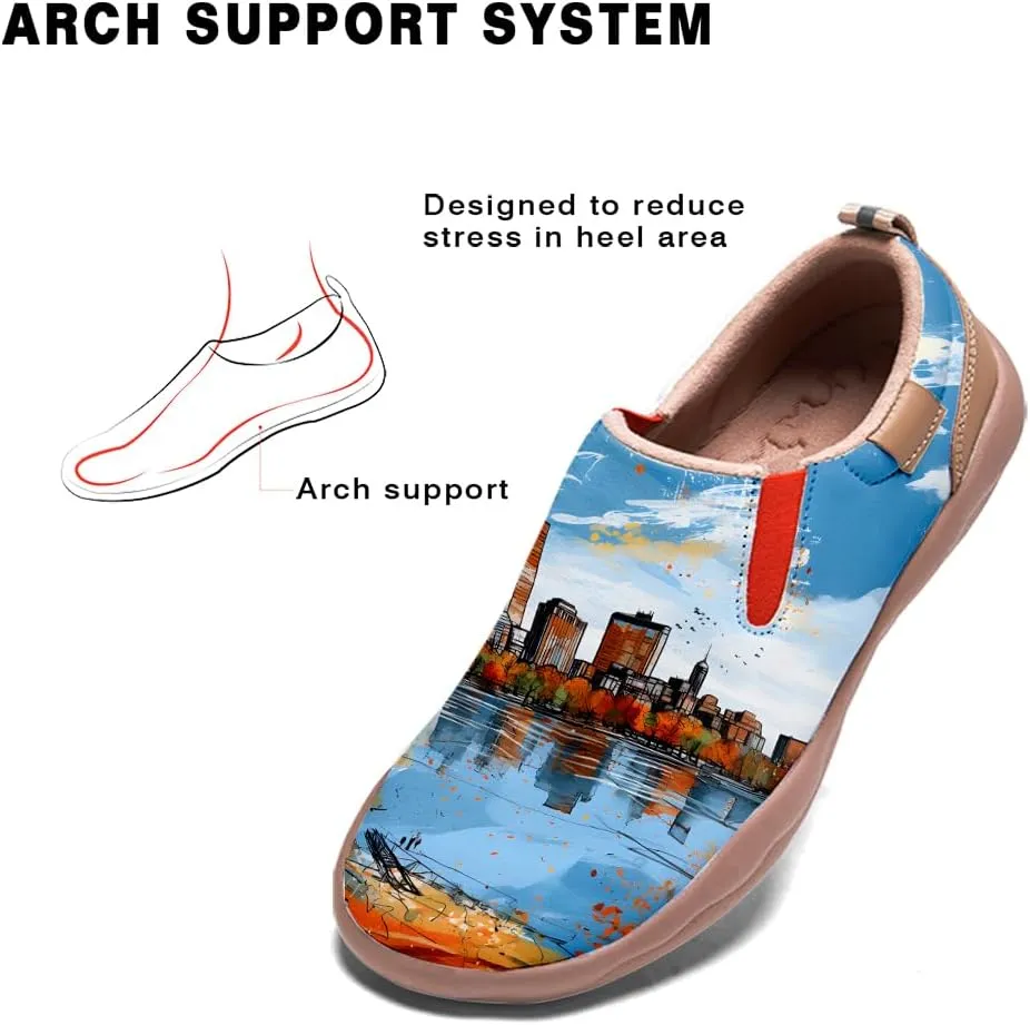 Women's Slip On Loafers Lightweight Cozy Casual Sneakers Art Painted Walking Travel Shoes