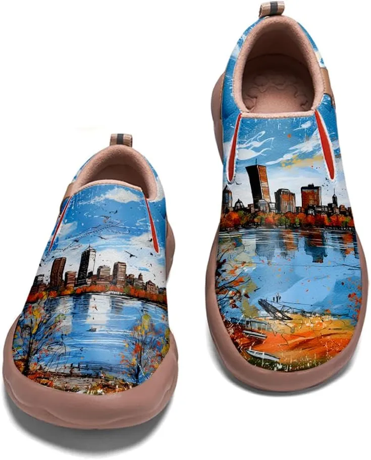 Women's Slip On Loafers Lightweight Cozy Casual Sneakers Art Painted Walking Travel Shoes