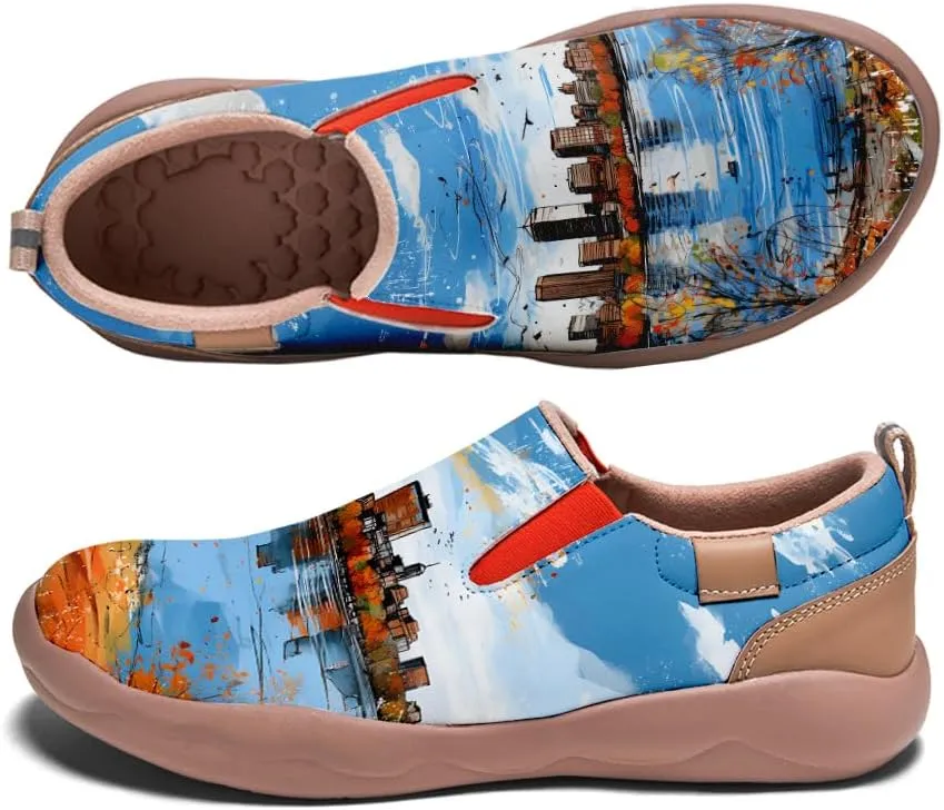 Women's Slip On Loafers Lightweight Cozy Casual Sneakers Art Painted Walking Travel Shoes