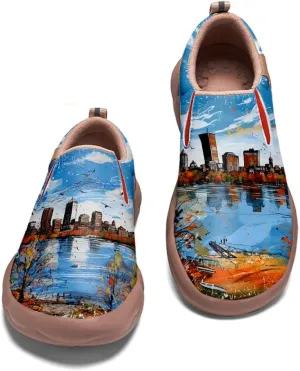 Women's Slip On Loafers Lightweight Cozy Casual Sneakers Art Painted Walking Travel Shoes