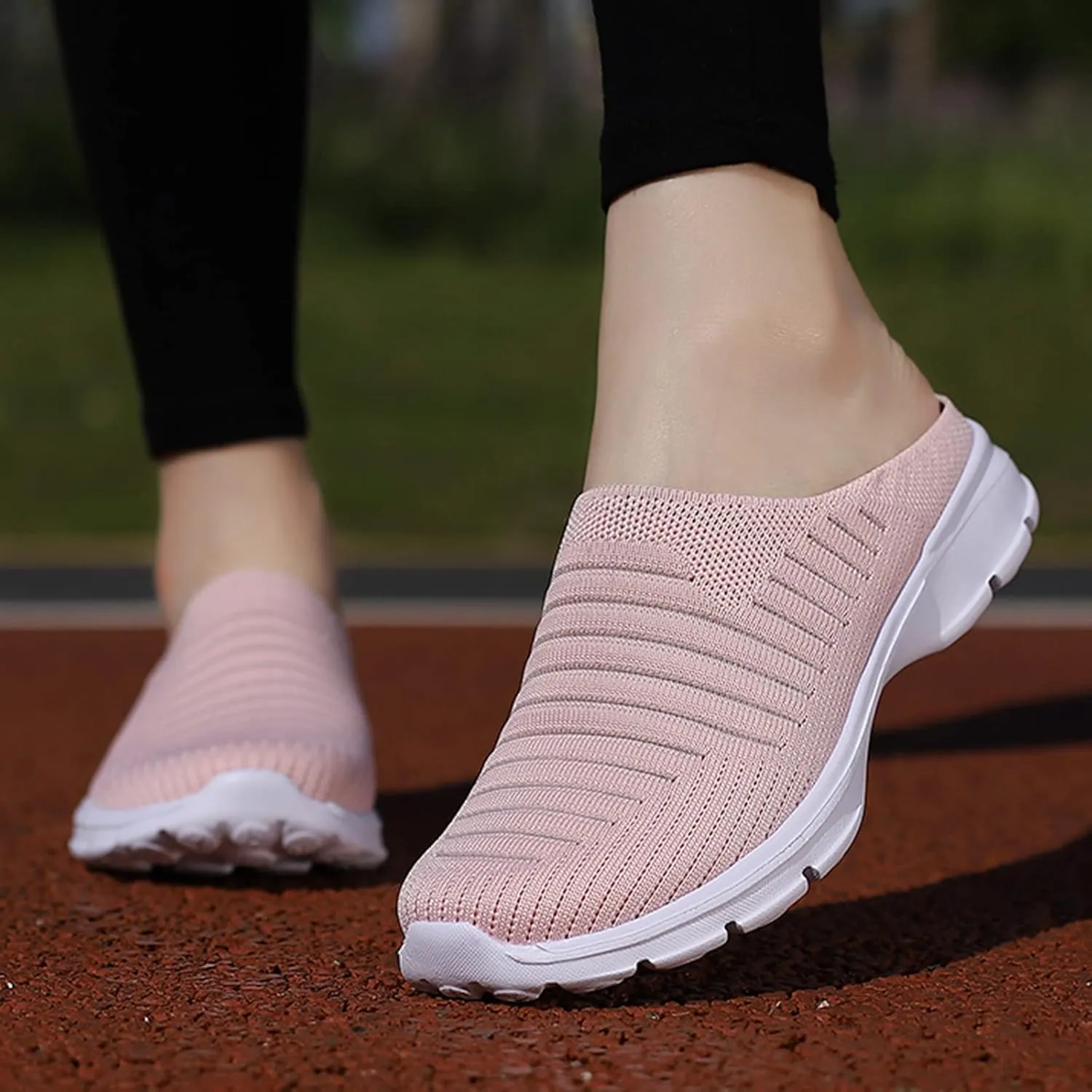 Women's Slip-on Mule Sneakers Lightweight Non Slip Work Shoes Women Winter Casual Slip On Shoes White Sneakers Platform Tennis Shoe Trainers Shoe